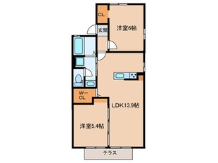 サンフラワー　Aの物件間取画像